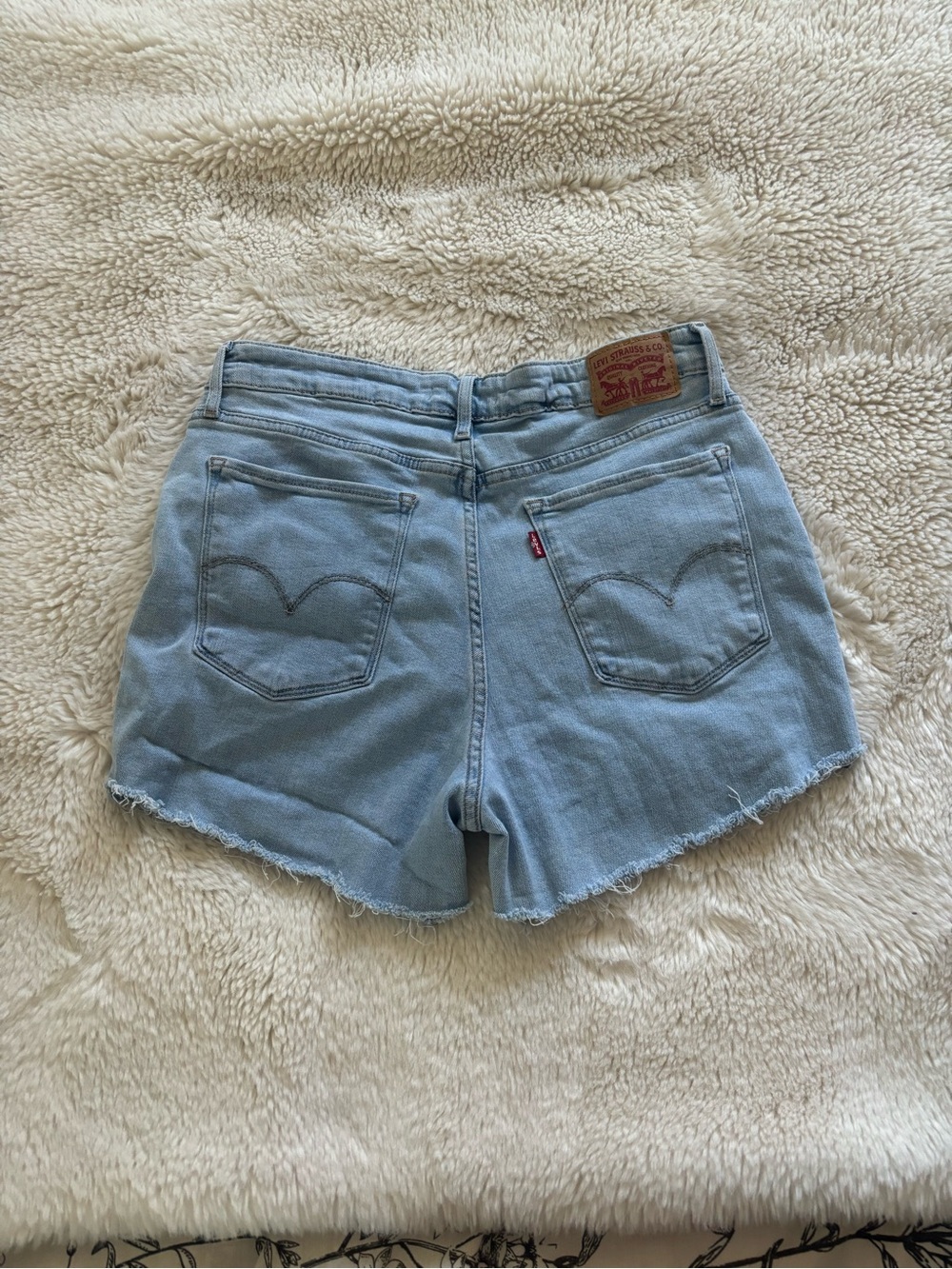 Levi’s High Rise Light Blue Denim Cutoff Shorts - Picture 3 of 3